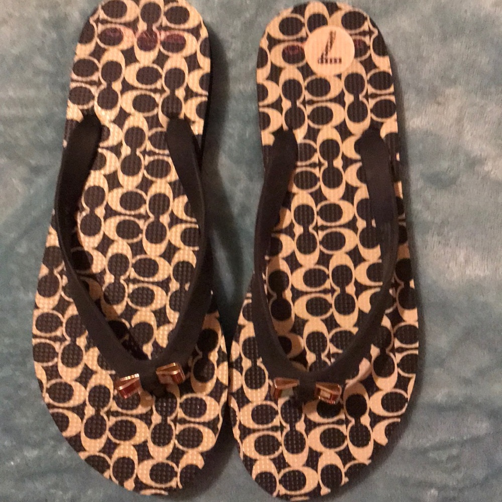 Coach flip flops